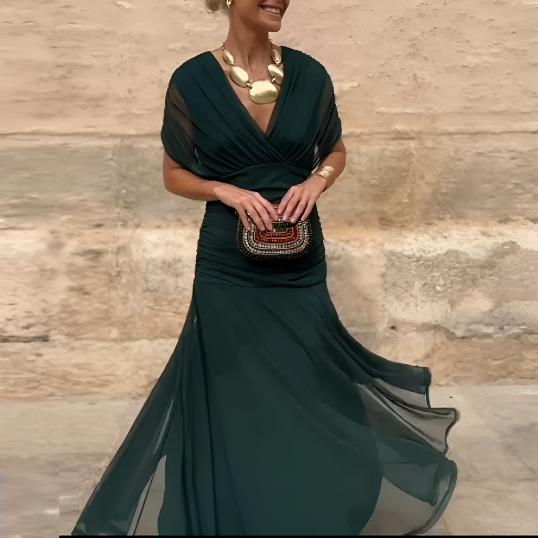 Turia | Robe plissée taille haute