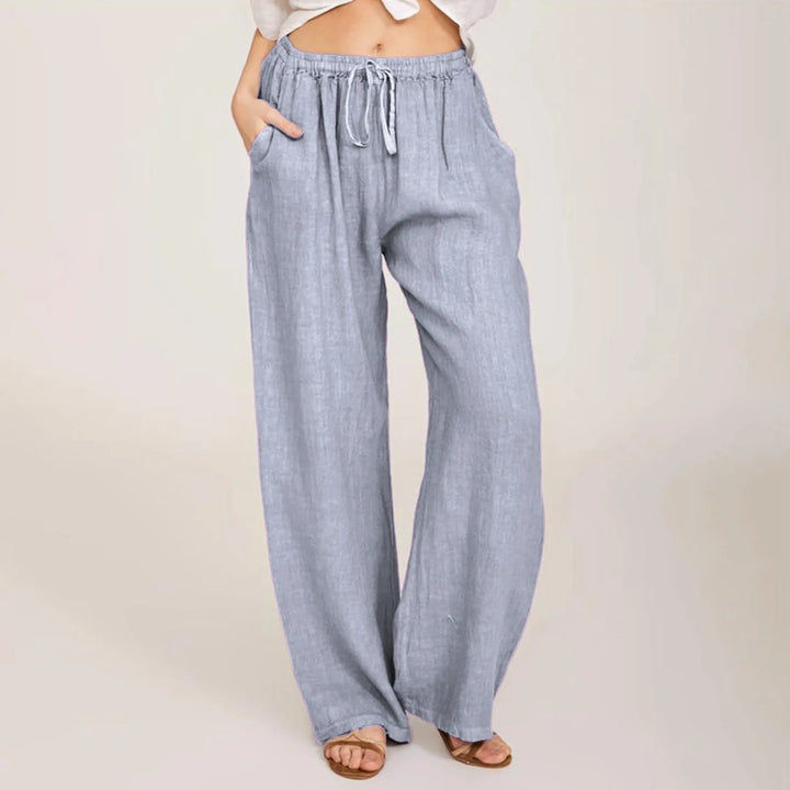 Calivra | Pantalon Confortable en Coton et Lin