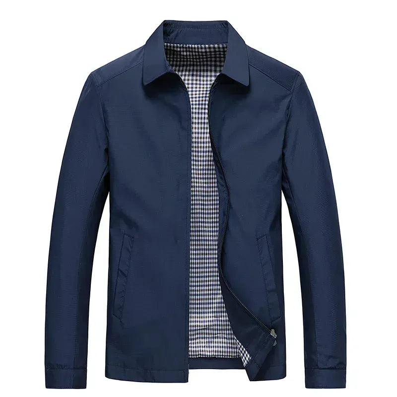 Callum | Cotton Gabardine Zip Jacket