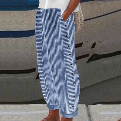 Thariel | Seabreeze Stripe Button Trousers