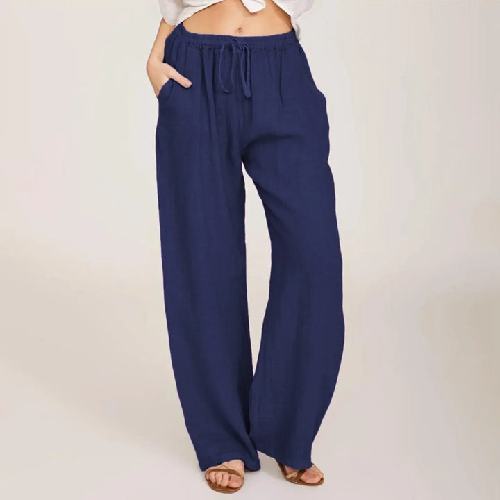 Calivra | Pantalon Confortable en Coton et Lin
