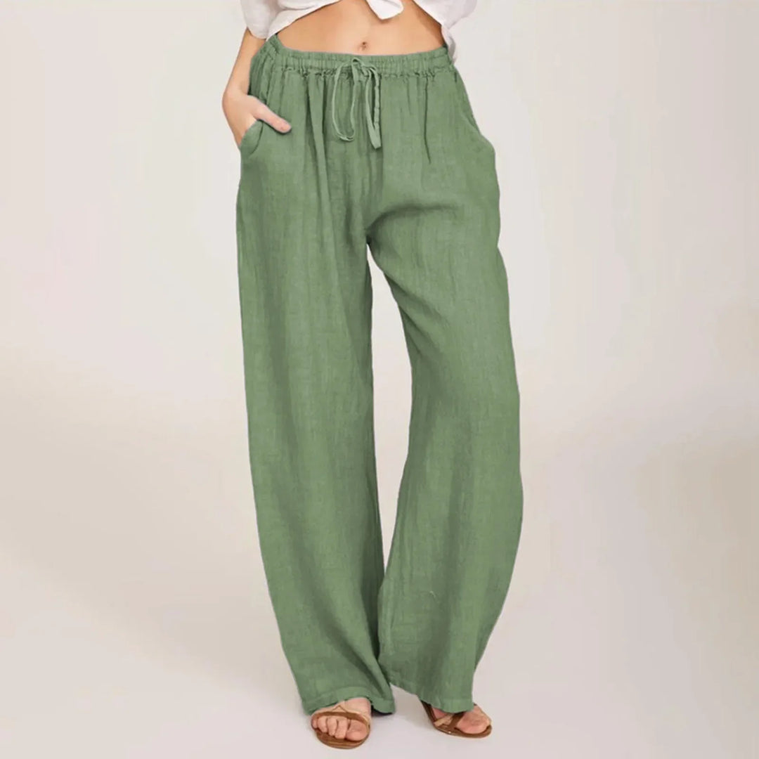 Calivra | Pantalon Confortable en Coton et Lin