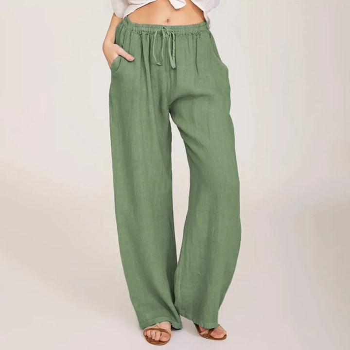 Calivra | Pantalon Confortable en Coton et Lin