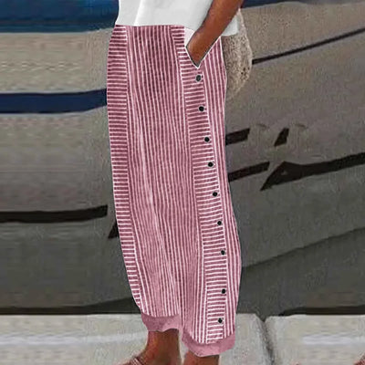 Thariel | Seabreeze Stripe Button Trousers