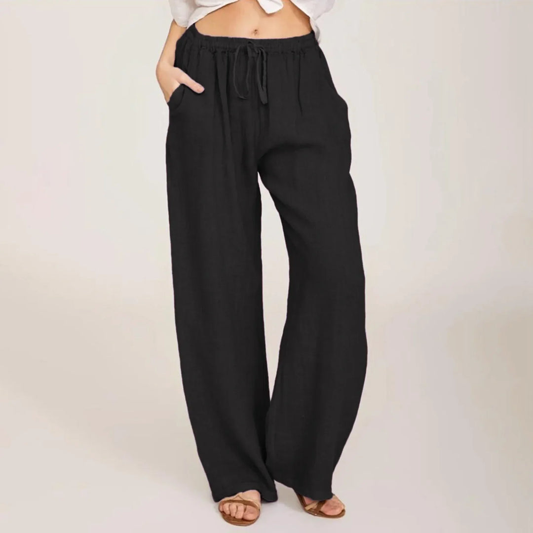 Calivra | Pantalon Confortable en Coton et Lin