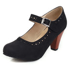 Genevieve | Colourful Mary Jane Heels with Adjustable Strap