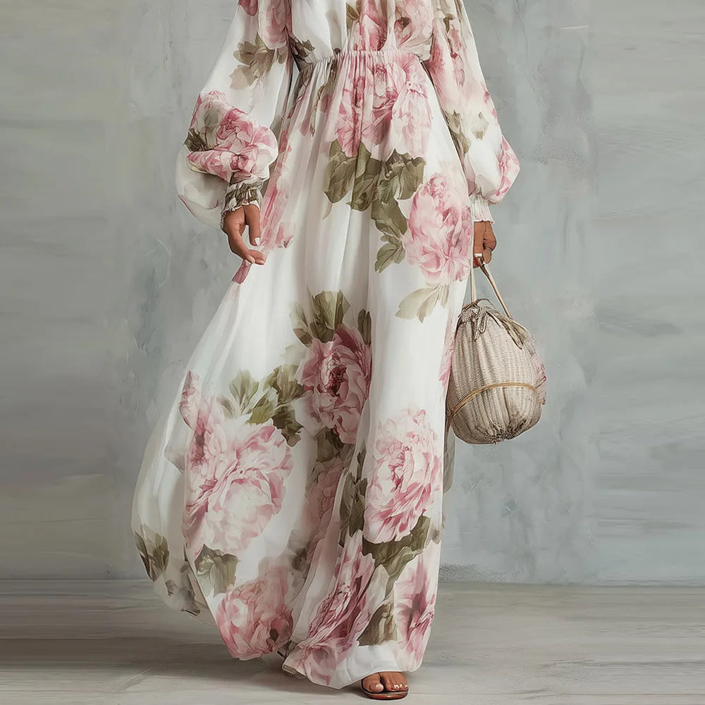 Pivoine | Robe Maxi Fleurie