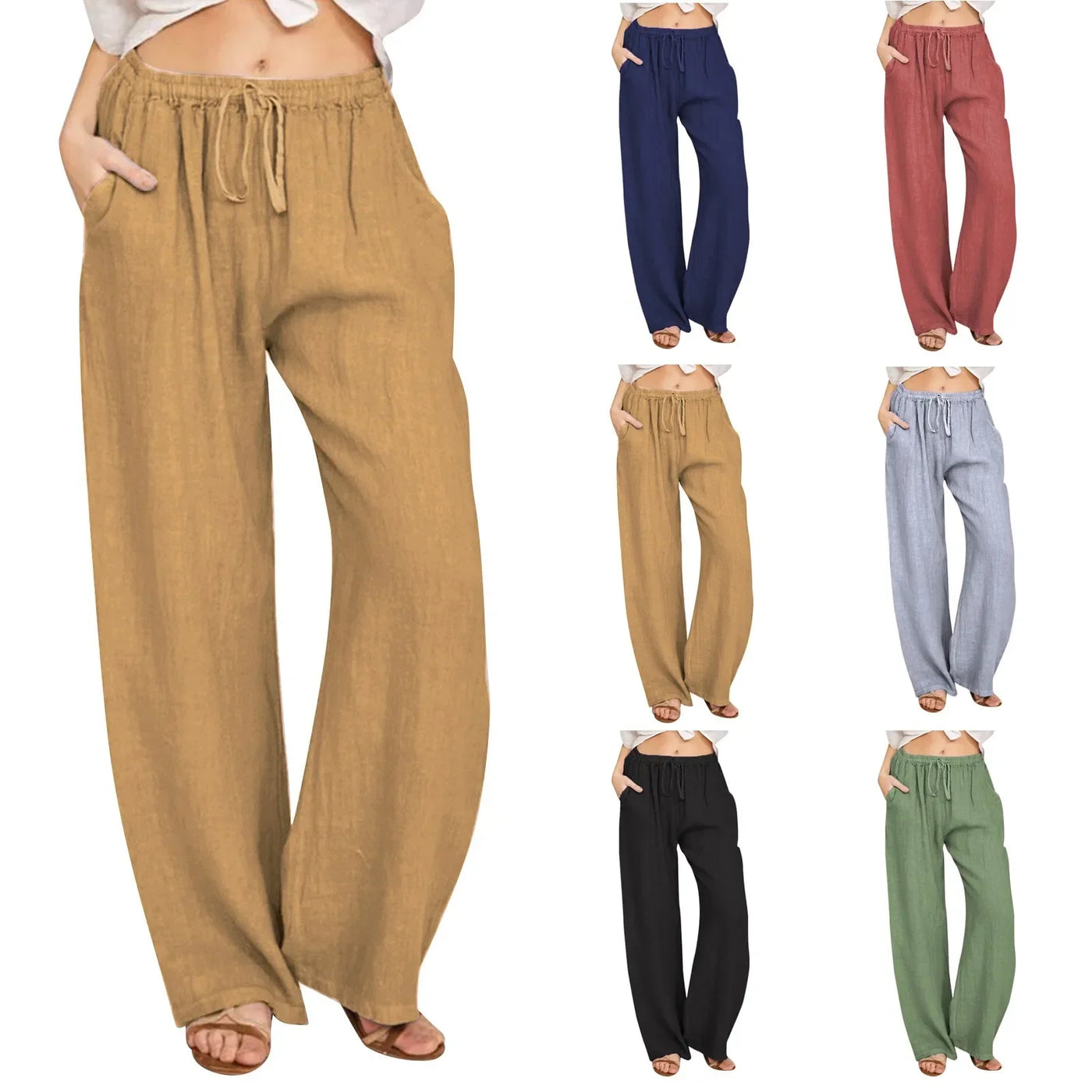 Calivra | Comfortable Cotton Linen Pants
