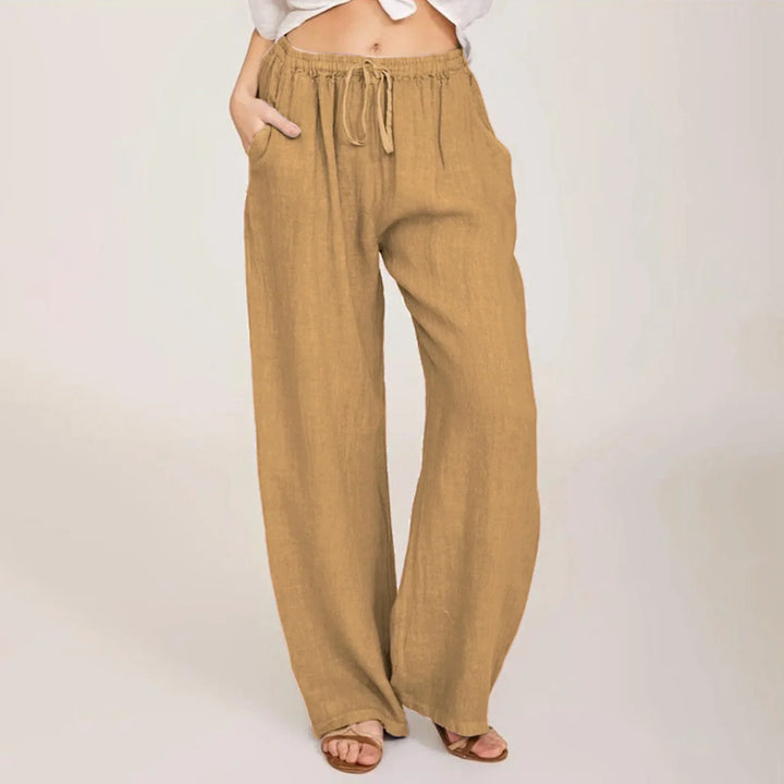 Calivra | Pantalon Confortable en Coton et Lin