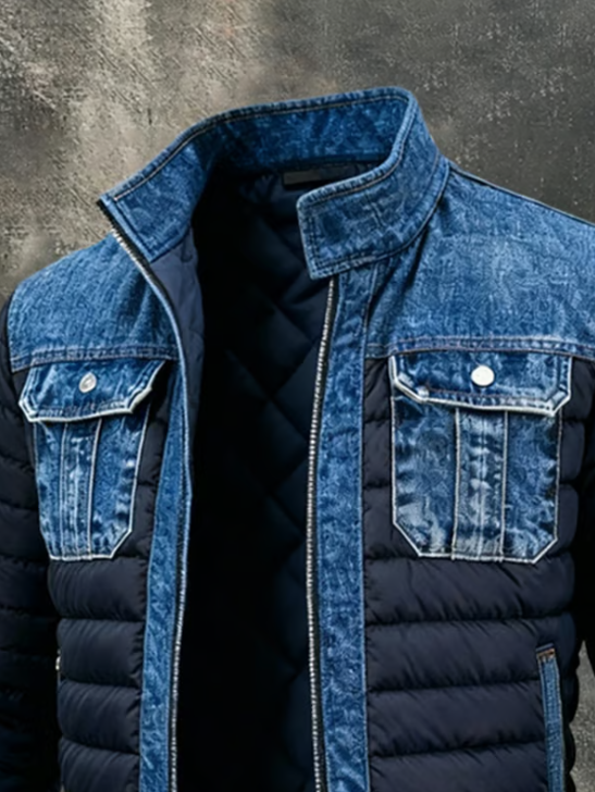 Robert | Quilted Denim Hybrid Jacket