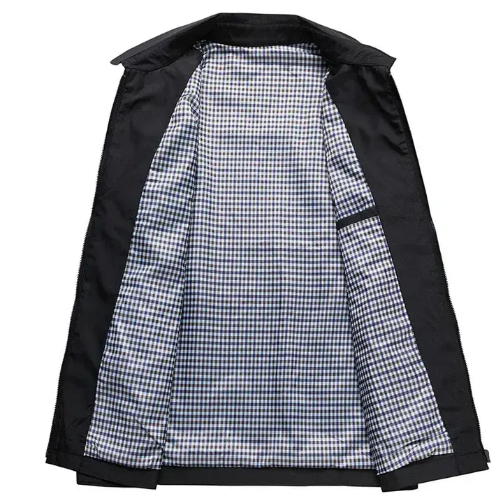 Callum | Cotton Gabardine Zip Jacket