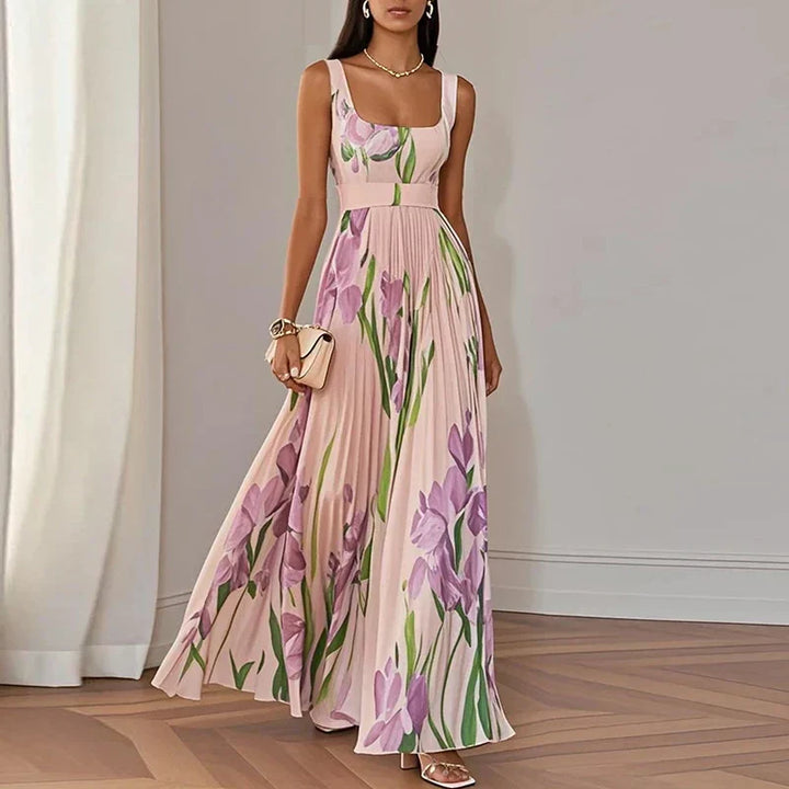 Floriene | Robe maxi A-line à imprimé floral