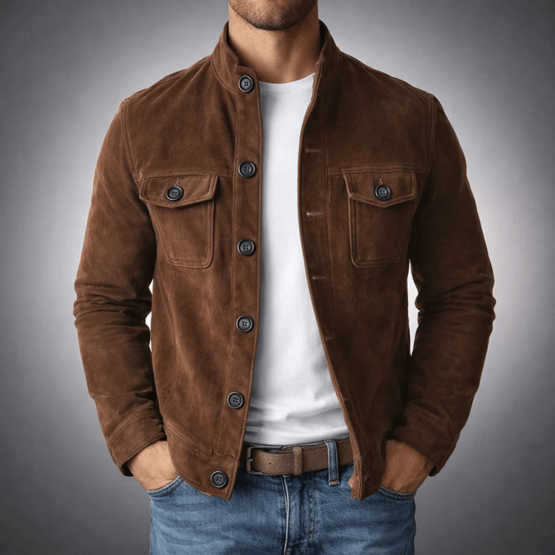 Montgomery | Button-Front Suede Jacket