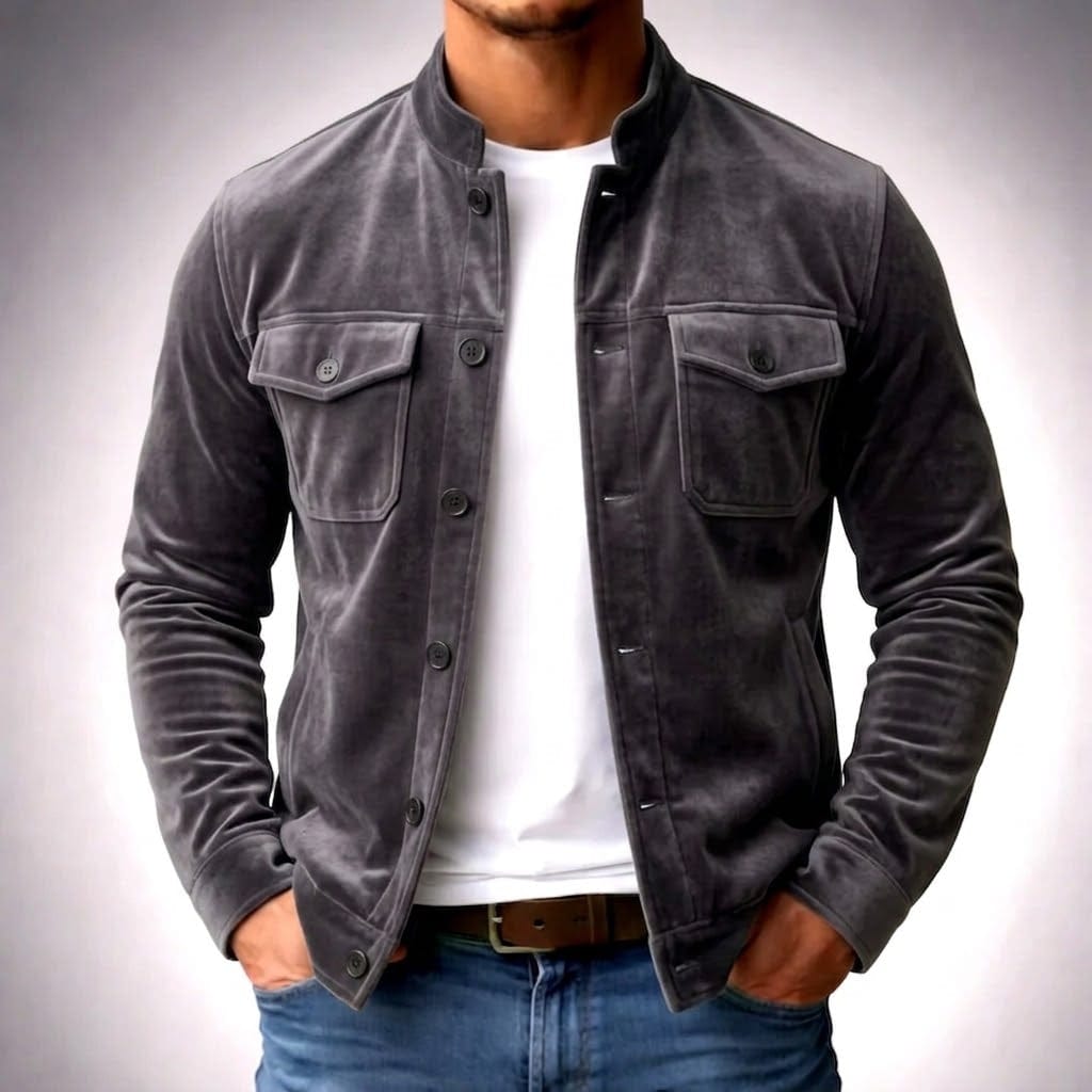 Montgomery | Button-Front Suede Jacket