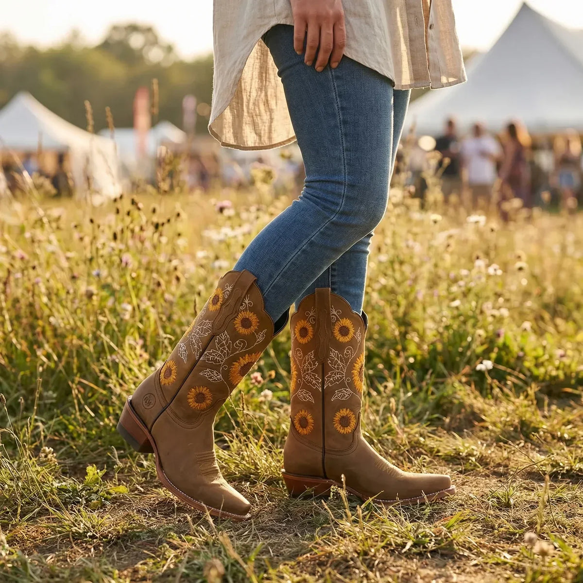 Sage | Sunflower Western Boots
