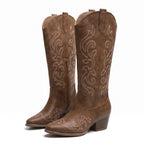 Colby | Embroidered Knee-High Boots