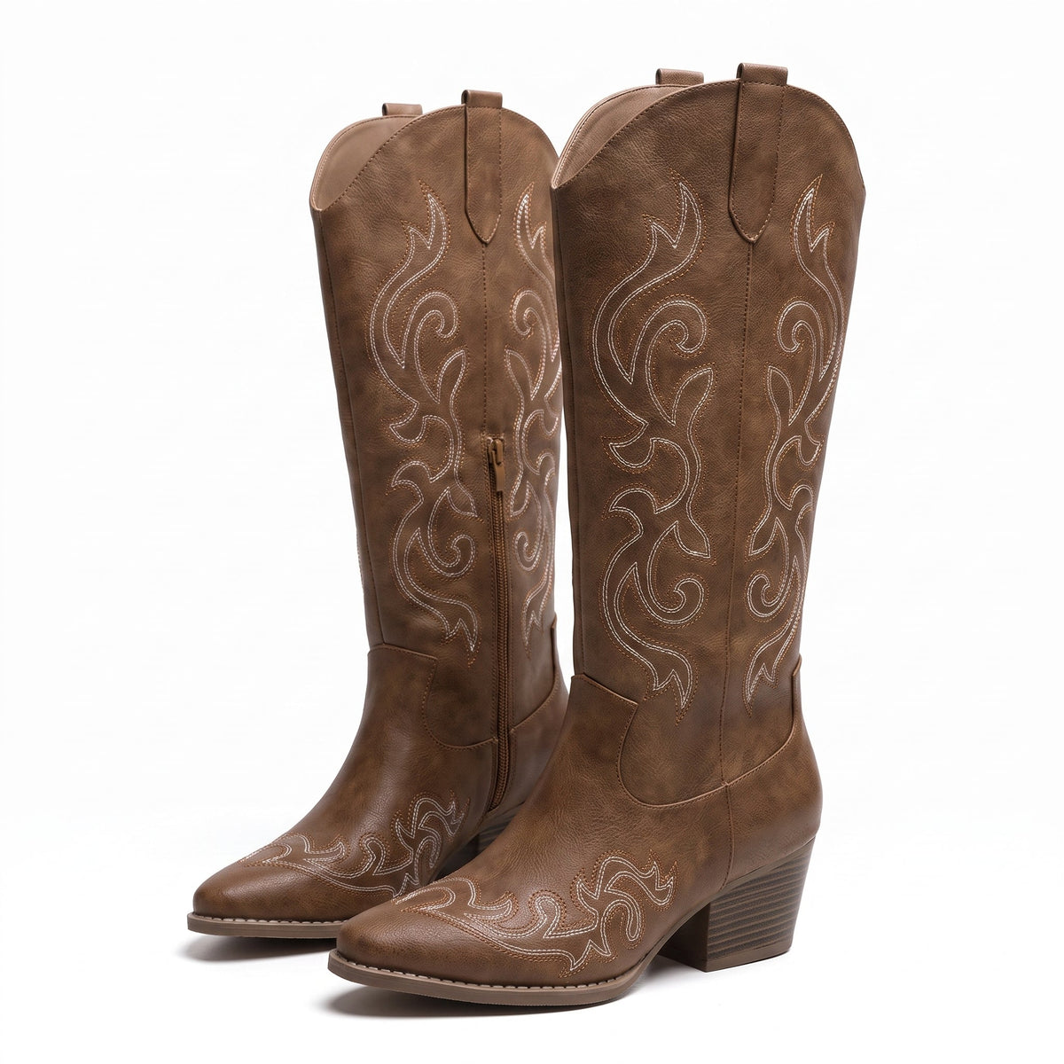 Colby | Embroidered Knee-High Boots