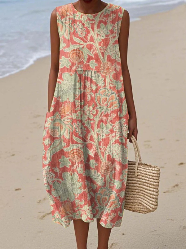 Beth | Robe midi fleurie