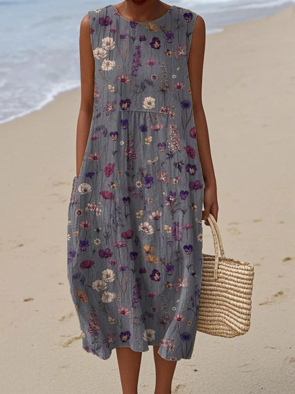 Gwen | Robe midi fleurie