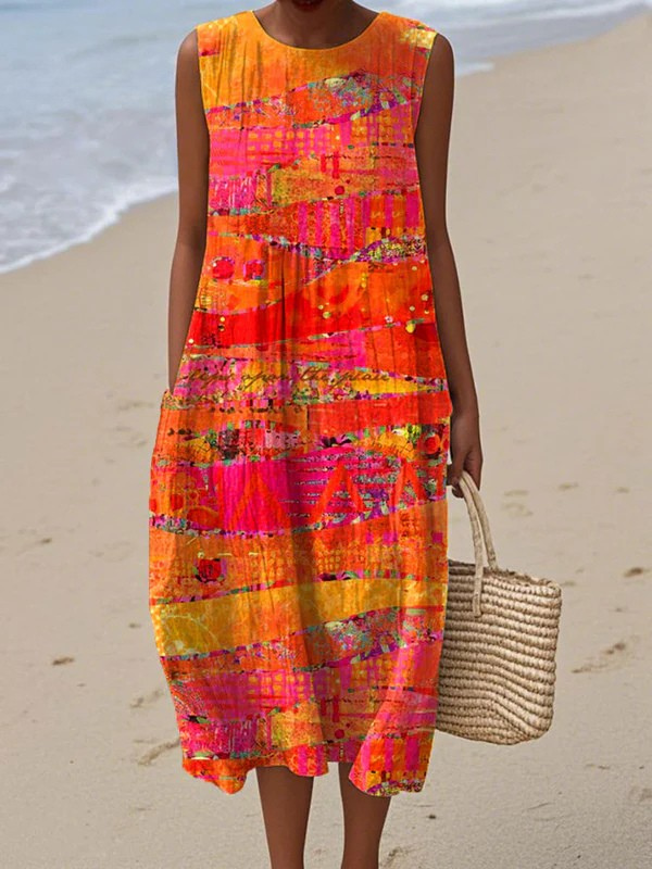 Faye | Robe midi Sunset