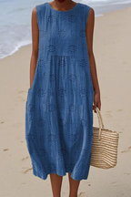 Rose | Sleeveless Dress with Embroidery