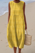 Rose | Sleeveless Dress with Embroidery