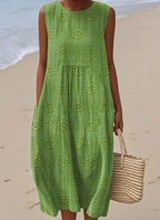 Rose | Sleeveless Dress with Embroidery