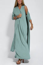 Emma | Elegant long dress + matching cardigan FREE