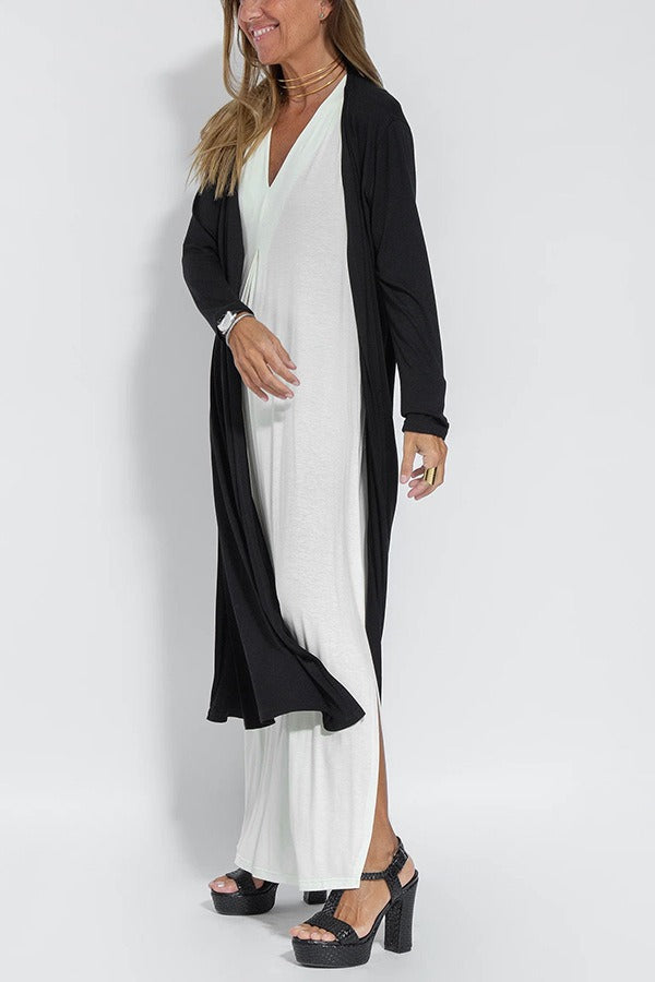 Emma | Robe longue élégante + gilet assorti OFFERT