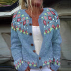Quinnie | Powder Blue Floral Cardigan