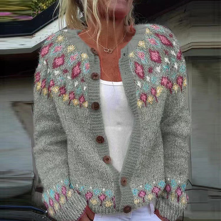 Macy | Pastel Mosaic Cardigan