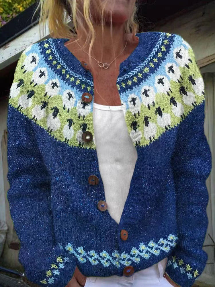 Sharon | Pastoral Sheep Cardigan