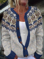 Hailey | Fair Isle Yoke Cardigan