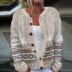 Amira | Hem-Banded Snowflake Cardigan