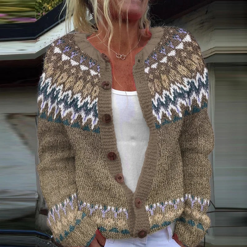 kenzie | Woven Stripe Tapestry Cardigan