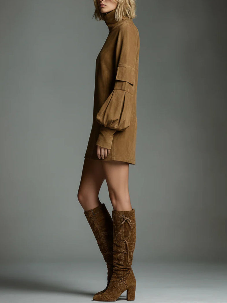 Romy | Vintage Mini Suede Dress