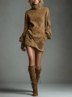 Romy | Vintage Mini Suede Dress