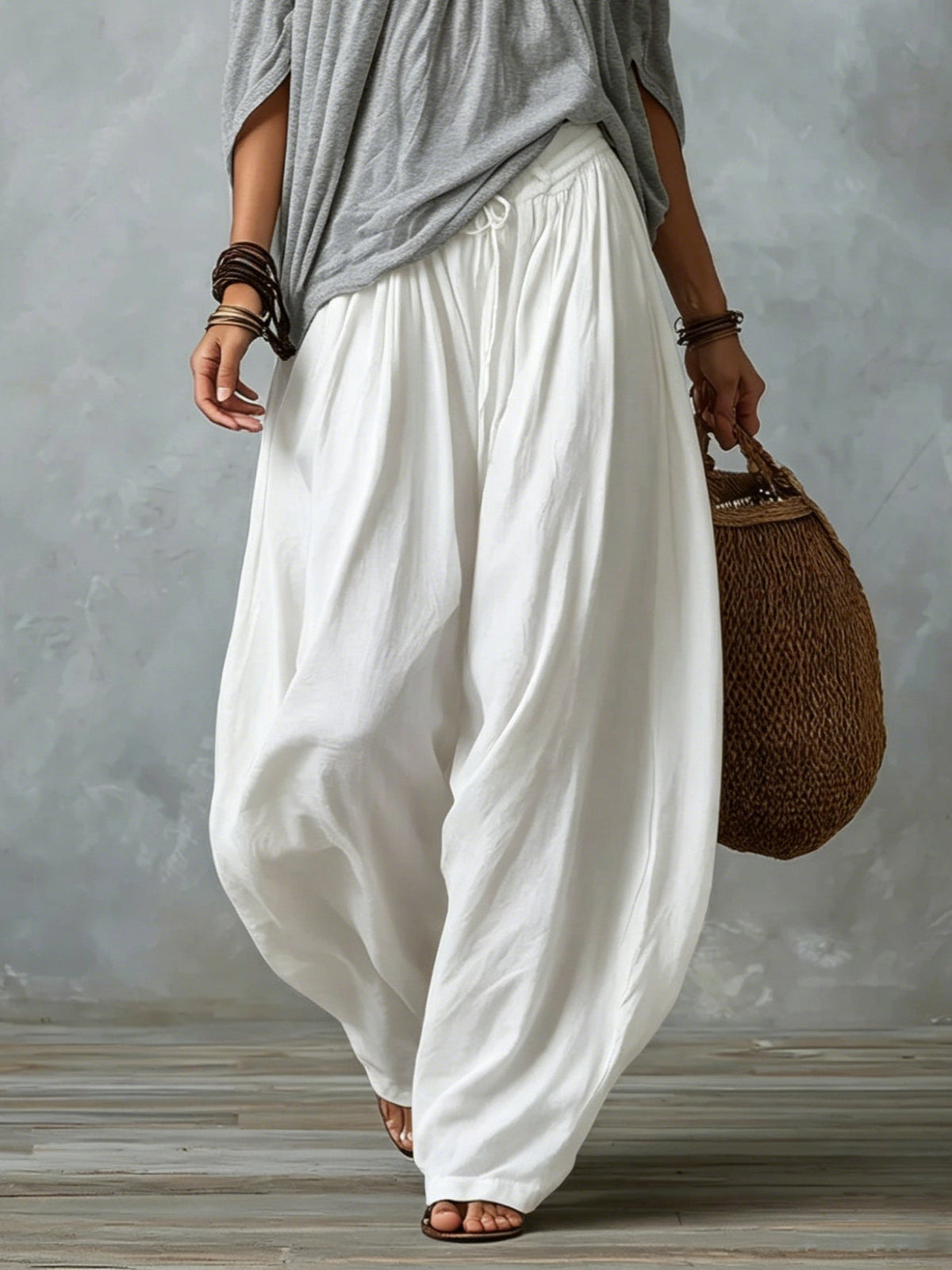Amelia | Off-Shoulder Top & Lantern Pants Set
