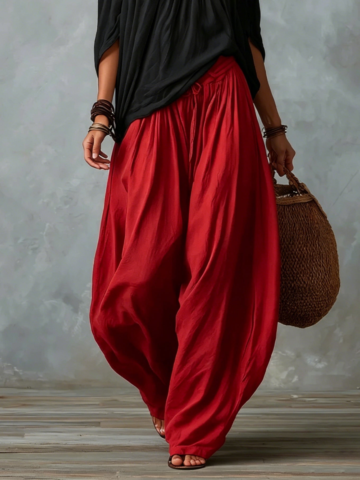 Amelia | Off-Shoulder Top & Lantern Pants Set