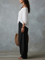 Amelia | Off-Shoulder Top & Lantern Pants Set
