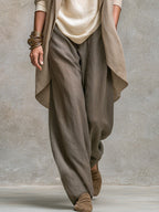 Caroline | Open-Front Longline Jacket, Satin Tank & Wide-Leg Trouser Set