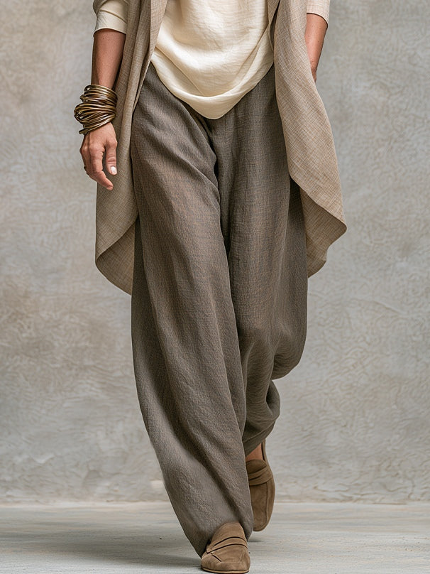 Caroline | Open-Front Longline Jacket, Satin Tank & Wide-Leg Trouser Set
