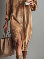 Estela | Corduroy midi dress