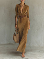 Aurelia | Suede Belted Dress
