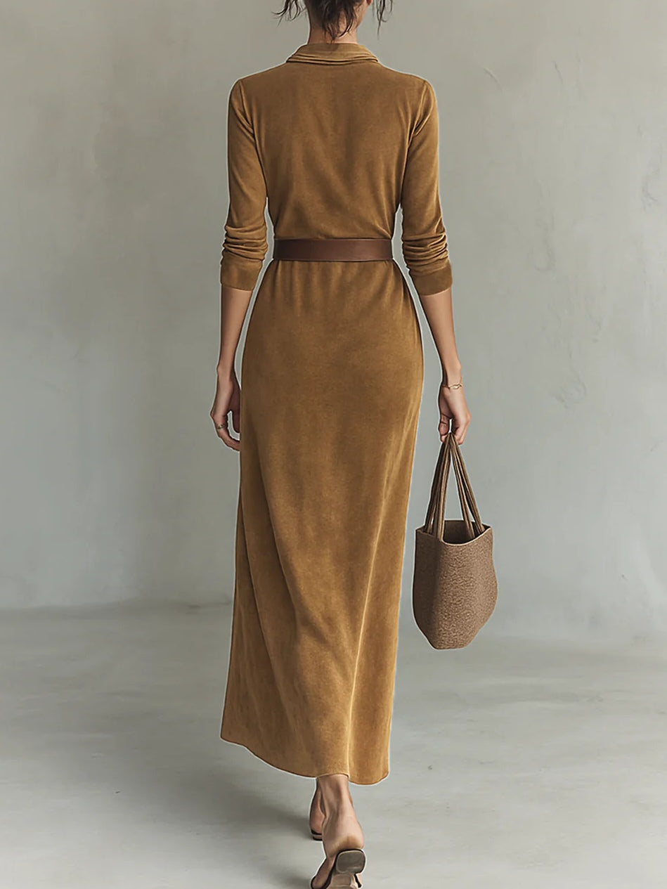 Aurelia | Suede Belted Dress