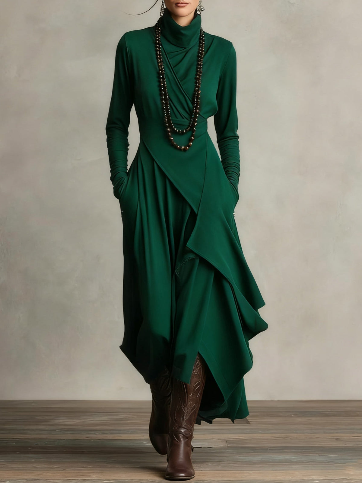 Claire | Elegant maxi dress with a draped design