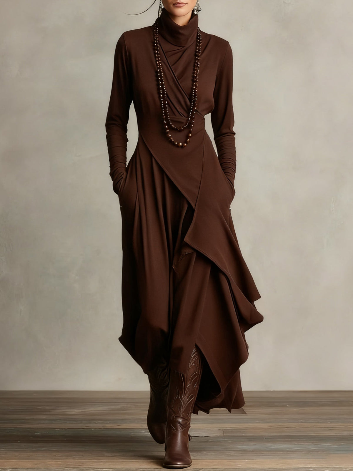 Claire | Elegant maxi dress with a draped design
