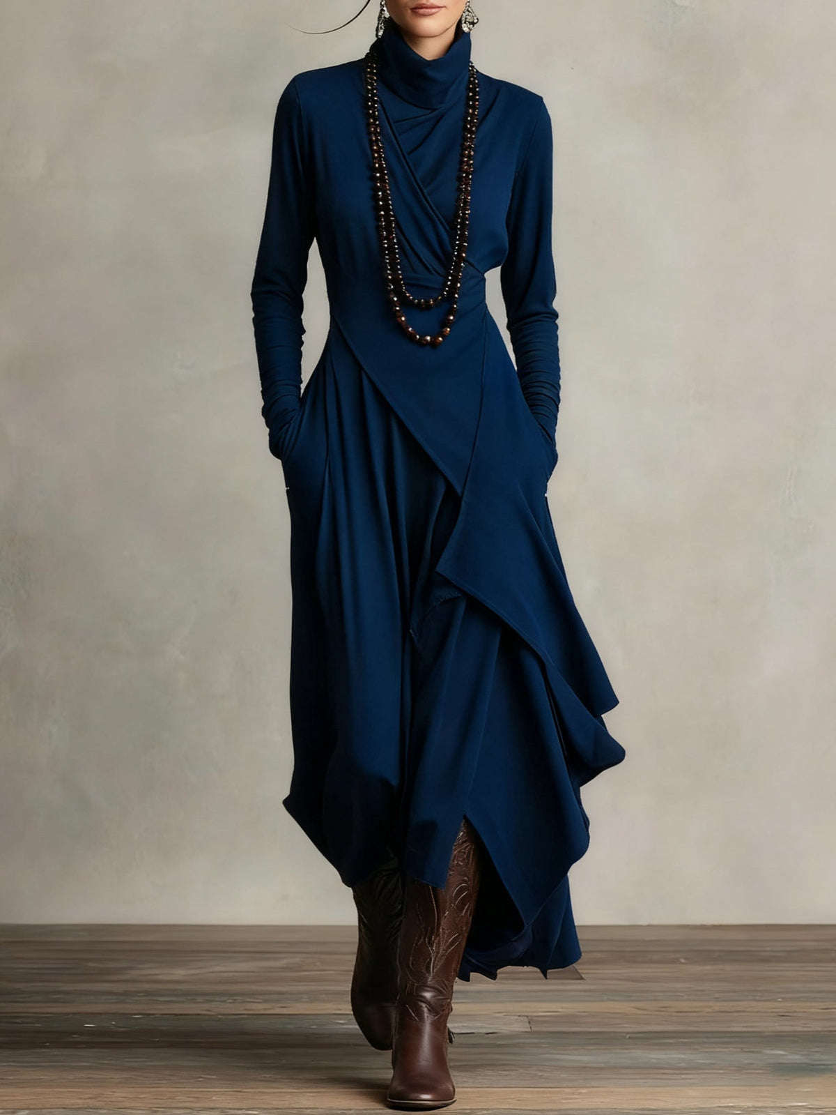 Claire | Elegant maxi dress with a draped design