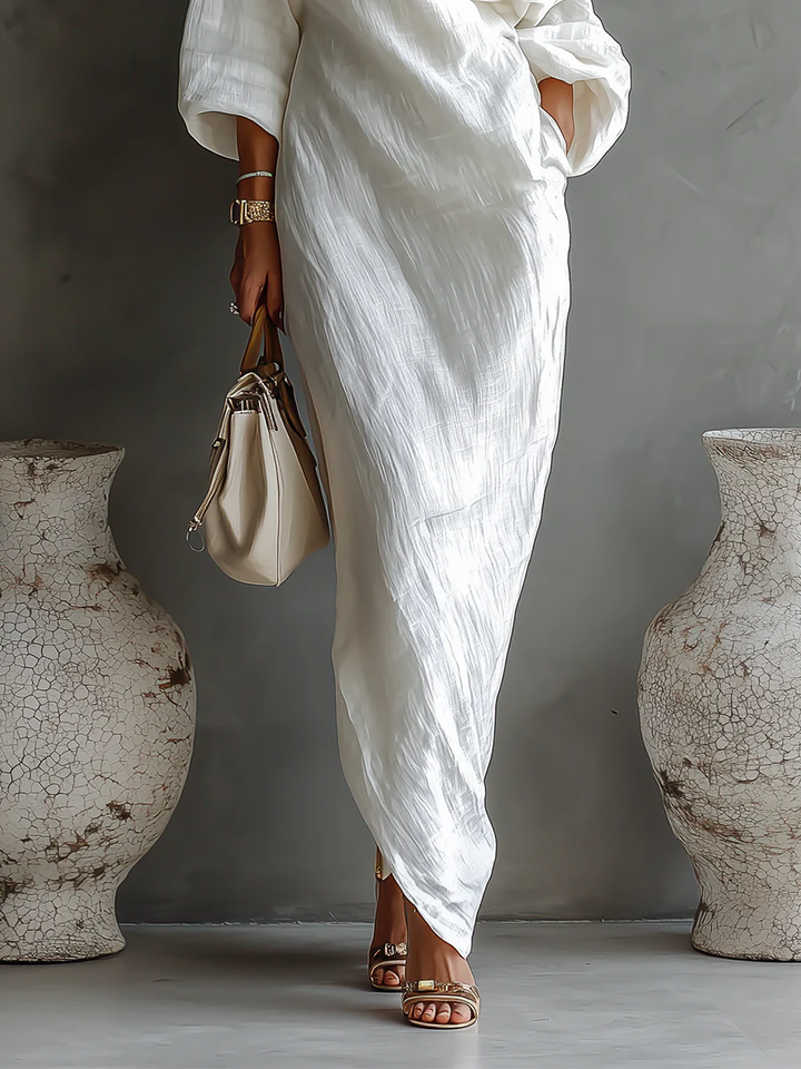 Elisea | Elegant asymmetrical maxi dress