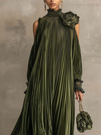 Nellie | Maxi Dress With Floral Shoulder Detail
